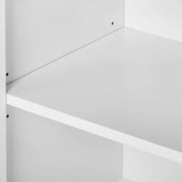 Wyld and Coco Wall-Mounted Mirror Cabinet White and Light Wood Push-Open - thumbnail 8