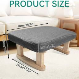 KORVIXA Under Desk Foot Rest Sofa Footrest Entryway Shoe Bench in Grey - Size: 100 cm x 100 cm - thumbnail 2