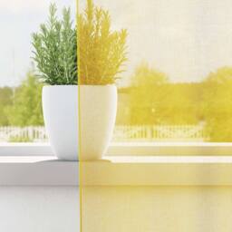 Berkfield Home Voile Curtains with Rod Pockets 2 pcs Yellow