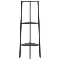 Berkfield Home 3-Tier Corner Shelf Black 45.5x31.5x120 cm - thumbnail 3