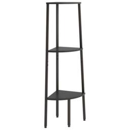 Berkfield Home 3-Tier Corner Shelf Black 45.5x31.5x120 cm