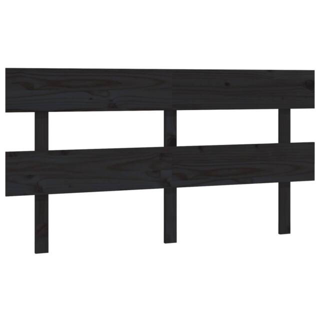 Berkfield Home Bed Headboard Black 164x3x81 cm Solid Wood Pine - Size: 164 x 3 x 81 cm - image 1
