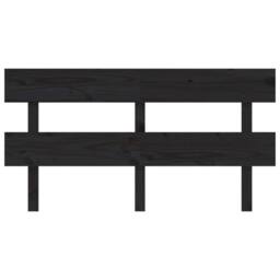 Berkfield Home Bed Headboard Black 164x3x81 cm Solid Wood Pine - Size: 164 x 3 x 81 cm - thumbnail 3