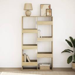 Berkfield Home Classic Bookcase Sonoma Oak 100x33x175 cm Engineered Wood in Light Brown - Size: 100 x 33 x 175 cm - thumbnail 1