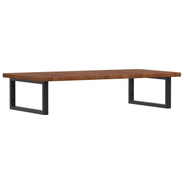 Berkfield Home Basin Shelf Wall Mounted Steel & Solid Wood Oak in Brown - image 1