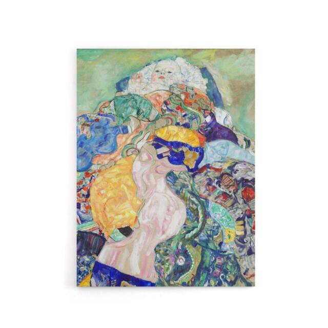 "Artery8 Baby Cradle Colourful Painting Canvas Wall Art Print Gustav Klimt - Size: W18"" x H24""" - image 1