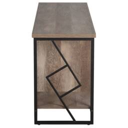Wyld and Coco TV Stand for 60 inch TV Dark Brown Laminate Open Shelves and Iron - thumbnail 5