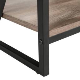 Wyld and Coco TV Stand for 60 inch TV Dark Brown Laminate Open Shelves and Iron - thumbnail 8