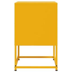 Berkfield Home Bedside Cabinet Mustard Yellow 36x39x60.5 cm Steel - thumbnail 7