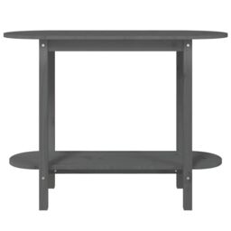 Berkfield Home Console Table Grey 110x40x80 cm Solid Wood Pine - Size: 110 x 40 x 80 cm - thumbnail 5