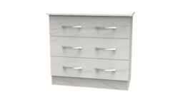Ready Assembled 2 U Hampshire 3 Drawer Chest (Ready Assembled) in White - thumbnail 3