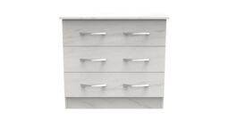 Ready Assembled 2 U Hampshire 3 Drawer Chest (Ready Assembled) in White - thumbnail 1