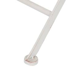 Wyld and Coco Home Folding Bistro Chair - White Distressed Metal - thumbnail 9