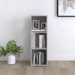 Berkfield Home Corner Cabinet Concrete Grey 33x33x100 cm Engineered Wood - Size: 33 x 33 x 100 cm - thumbnail 3