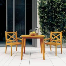 Berkfield Home Garden Table 85x85x75 cm Solid Wood Acacia in Brown - Size: 85 x 85 x 75 cm - thumbnail 1