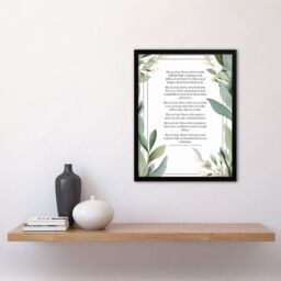 Artery8 Wall Art Print Modern Blessed Beatitudes Green Pope Francis Quote Bible Framed Art - Size: A4 - thumbnail 4