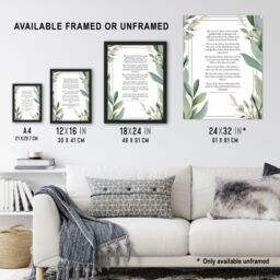 Artery8 Wall Art Print Modern Blessed Beatitudes Green Pope Francis Quote Bible Framed Art - Size: A4 - thumbnail 3