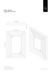 Orsina Luxe Purple Bevelled Wall Mirror, Large Mirror, Three-Tier Mirrored Frame, Ideal For Traditional Interiors - thumbnail 2