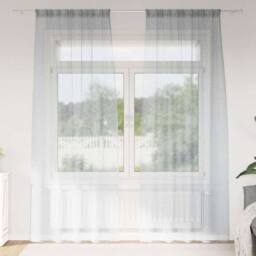 Berkfield Home Full Curtains with Curtains 2 pcs Dark gray 140 x 260 cm Polyester in Grey - thumbnail 2