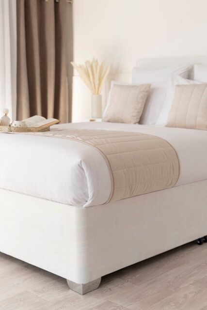 Belledorm Faux Suede Deep Base Wrap in White - Size: Super King - image 1