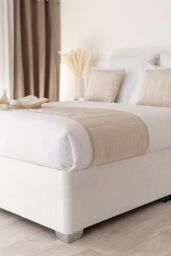 Belledorm Faux Suede Deep Base Wrap in White - Size: Super King
