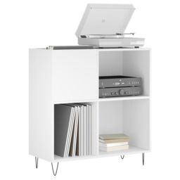 Berkfield Home Record Cabinet White 84.5x38x89 cm Engineered Wood - thumbnail 3