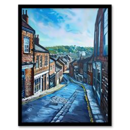 "Artery8 Winding Road Barnsley South Yorkshire Painting Framed Art Print - Size: W12"" x H16""" - thumbnail 1