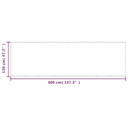 Berkfield Home Balcony Screen Sand 120x400 cm 100% Polyester Oxford in Yellow - thumbnail 6