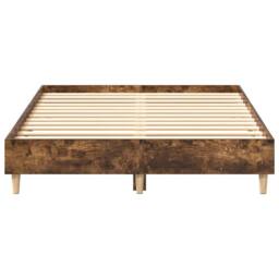 Berkfield Home Bed Frame No Mattress Smoked Oak 120x190 cm Small Double Wood in Brown - thumbnail 5