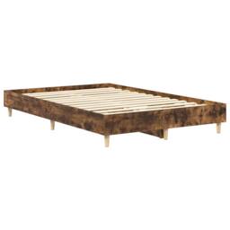 Berkfield Home Bed Frame No Mattress Smoked Oak 120x190 cm Small Double Wood in Brown - thumbnail 7