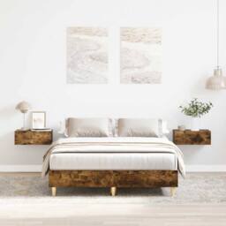 Berkfield Home Bed Frame No Mattress Smoked Oak 120x190 cm Small Double Wood in Brown - thumbnail 2