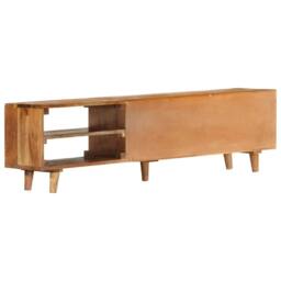 Berkfield Home TV Cabinet Solid Wood Acacia with Honey Finish 140x30x40 cm in Brown - Size: 140 x 30 x 40 cm - thumbnail 3