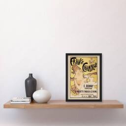 Artery8 France Champagne Vintage Advert Bonnard Framed Wall Art Print in Yellow - Size: A4 - thumbnail 4