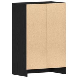 Berkfield Home Shoe Cabinet in Black Oak, 60x35x92 cm, Made of Engineered Wood - Size: 60 x 35 x 92 cm - thumbnail 7
