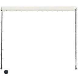 Berkfield Home Retractable Awning with LED 300x150 cm Cream - thumbnail 5