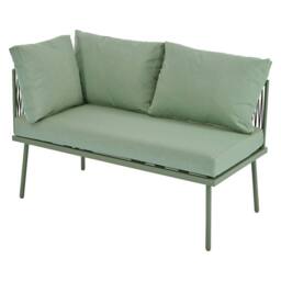 HomeTouch Green 5 Seat Outdoor L-Shaped Lounge Set with Coffee Table - Size: 3 Pack - thumbnail 9