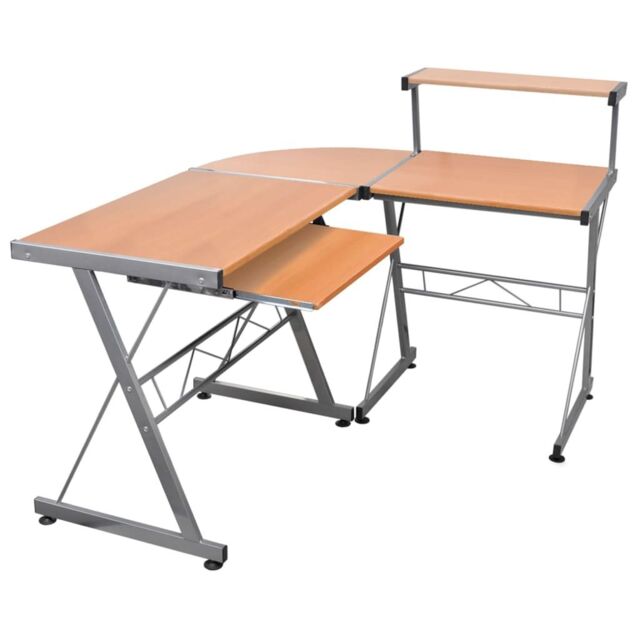Berkfield Home Corner Computer Desk Brown 132x112x99 cm Engineered Wood - Size: 132 x 112 x 99 cm - image 1
