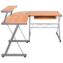 Berkfield Home Corner Computer Desk Brown 132x112x99 cm Engineered Wood - Size: 132 x 112 x 99 cm - thumbnail 3
