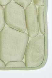 Homescapes Memory Foam Pebble Design Bath Mat in Green - thumbnail 2