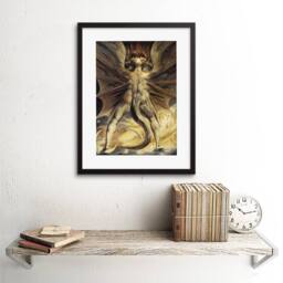 "Artery8 William Blake Red Dragon Woman Clothed Sun 1805 12x16"" Framed Art in Brown - Size: W12"" x H16""" - thumbnail 2