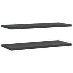 Berkfield Home Wall Shelves 2 pcs 100x40x3 cm Black Stainless Steel - Size: 100 x 40 x 3 cm - thumbnail 2