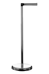Orsina Luxe Chrome Toilet Roll Holder With Hinged Arm, Metal Toilet Roll Stand, Paper Dispenser With Stackable Rod in Silver