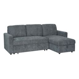 Aspire Nexis Corner Sofa Bed with Storage, Chaise on the Right in Light Grey - Size: 3 Seater - thumbnail 2