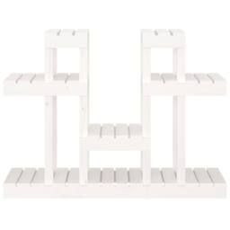 Berkfield Home Plant Stand White 104.5x25x77.5 cm Solid Wood Pine - thumbnail 5