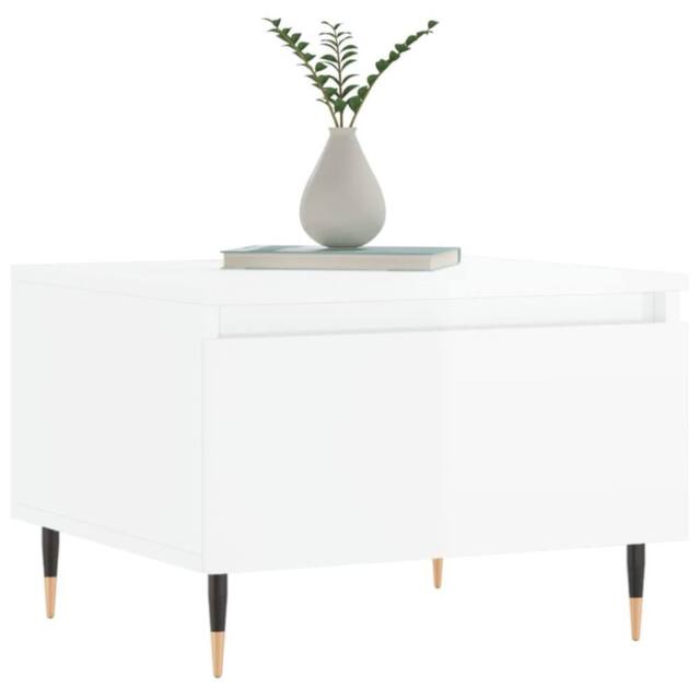 Berkfield Home Modern Coffee Tables 2 pcs High Gloss White 50x46x35 cm Engineere - Size: 50 x 46 x 35 cm - image 1