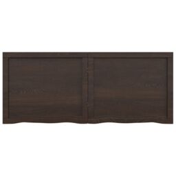 Berkfield Home Wall Shelf Dark Grey 120x50x(2-6) cm Treated Solid Wood Oak in Brown - thumbnail 3