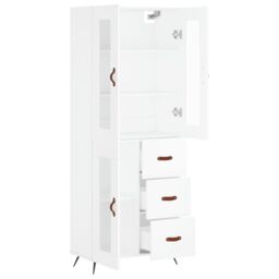 Berkfield Home Highboard White 69.5x34x180 cm Engineered Wood - thumbnail 4