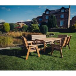 Churnet Valley Garden Furniture Ltd Valley 2X2B 2X3B Set - Min. Assembly Required - Set of Cushions Inc in Brown - thumbnail 1