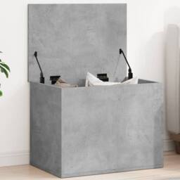 Berkfield Home Storage Box Concrete Grey 60x42x46 cm Engineered Wood - Size: 60 x 42 x 46 cm - thumbnail 2