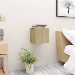 Berkfield Home Practical Bedside Cabinets 2 pcs Sonoma Oak 30.5x30x30 cm Enginee in Light Tan - thumbnail 3